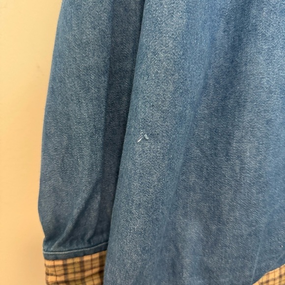Vintage Lighthouse Apparel Chambray Scarecrow Embroidered Button Down Shirt - Picture 5 of 6